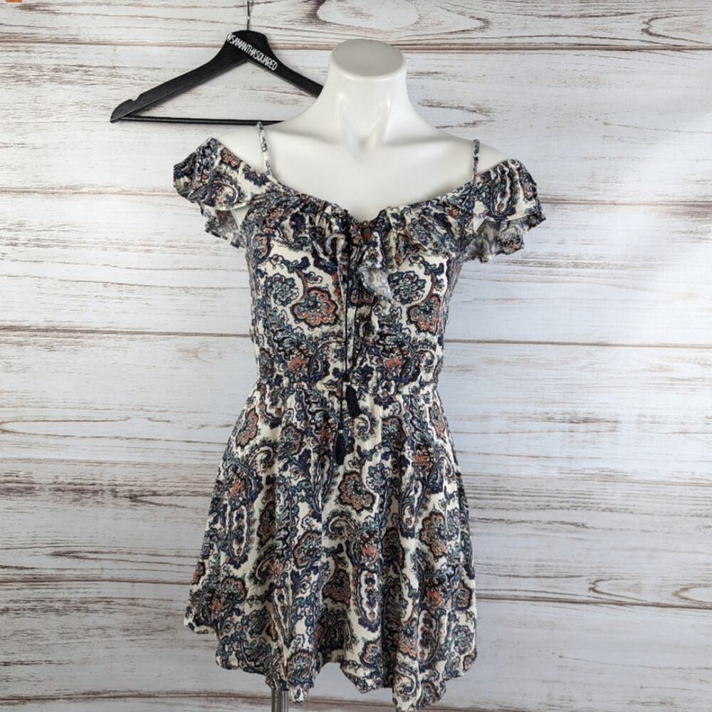 American Eagle Paisley Print Fit and Flare Mini Dress Sz XXS